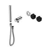 Nero Serenity Progressive Shower System Chrome - Marquina Black Handle & Slim Shower Trim Kit Only