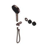 Nero Serenity Progressive Shower System Brushed Bronze - Marquina Black Handle & Serenity Hand Shower Trim Kit Only