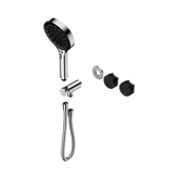 Nero Serenity Progressive Shower System Chrome - Marquina Black Handle & Serenity Hand Shower Trim Kit Only