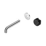 Serenity Wall Basin Nero Mixer 160mm Spout With Marquina Black Handle Trim Kit Only - Chrome