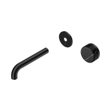 Serenity Wall Basin Nero Mixer 160mm Spout Marquina Black Handle Trim Kit Only - Matte Black