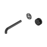 Serenity Wall Basin Nero Mixer 185mm Spout With Marquina Black Handle Trim Kit Only - Gun Metal