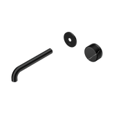 Serenity Wall Basin Nero Mixer 185mm Spout Marquina Black Handle Trim Kit Only - Matte Black