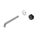 Serenity Wall Basin Nero Mixer 220mm Spout With Marquina Black Handle Trim Kit Only - Chrome