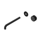 Serenity Wall Basin Nero Mixer 220mm Spout Marquina Black Handle Trim Kit Only - Matte Black