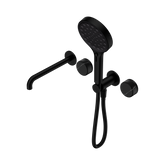 Nero Serenity Progressive Shower System - Spout Matte Black Marquina Black Handle & Serenity Hand Shower