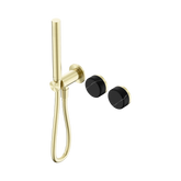 Nero Serenity Progressive Shower System Brushed Gold - Marquina Black Handle & Slim Shower