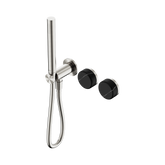 Nero Serenity Progressive Shower System Brushed Nickel - Marquina Black Handle & Slim Shower