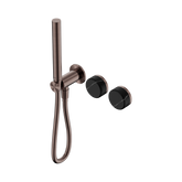Nero Serenity Progressive Shower System Brushed Bronze - Marquina Black Handle & Slim Shower