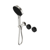 Nero Serenity Progressive Shower System Brushed Nickel - Marquina Black Handle & Serenity Hand Shower