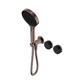 Nero Serenity Progressive Shower System Brushed Bronze - Marquina Black Handle & Serenity Hand Shower