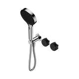 Nero Serenity Progressive Shower System Chrome - Marquina Black Handle & Serenity Hand Shower