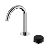 Serenity Progressive Basin Nero Mixer Arc Spout With Marquina Black Handle - Chrome