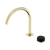 Serenity Progressive Bath/Kitchen Nero Mixer Arc Spout With Marquina Black Handle - Brushed Gold