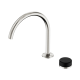 Serenity Bath/Kitchen Nero Mixer Arc Spout With Marquina Black Handle - Brushed Nickel