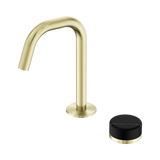 Serenity Progressive Basin Nero Mixer Edge Spout With Marquina Black Handle - Brushed Gold