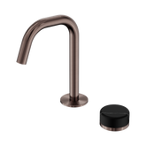 Serenity Progressive Basin Nero Mixer Edge Spout With Marquina Black Handle - Brushed Bronze