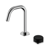 Serenity Progressive Basin Nero Mixer Edge Spout With Marquina Black Handle - Chrome