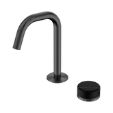 Serenity Progressive Basin Nero Mixer Edge Spout With Marquina Black Handle - Gun Metal