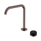 Serenity Bath/Kitchen Nero Mixer Edge Spout With Marquina Black Handle - Brushed Bronze