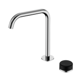 Serenity Progressive Bath/Kitchen Nero Mixer Edge Spout With Marquina Black Handle - Chrome