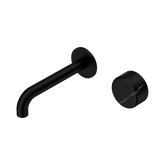 Serenity Progressive Wall Basin Nero Mixer 160mm Spout With Marquina Black Handle - Matte Black
