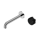 Serenity Progressive Wall Basin Nero Mixer 185mm Spout With Marquina Black Handle - Chrome