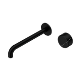 Serenity Progressive Wall Basin Nero Mixer 220mm Spout With Marquina Black Handle - Matte Black