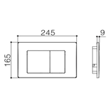 Java Square Abs Flush Plate Zumi - Matte Black