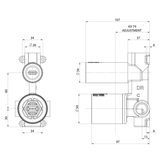 Switchmix Shower/Bath Diverter Phoenix Mixer RoughIn Kit