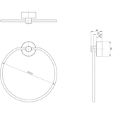 Vivid Hand Phoenix Towel Ring - Chrome