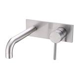 Dolce Wall Basin Nero Mixer (Stylish Spout) Shower - Brushed Nickel