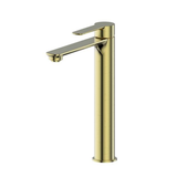 Astro II Tower Basin Greens Mixer - Brushed Brass