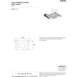 Arcisan Axus Streamline Toothbrush Holder C/W Tumbler - Chrome