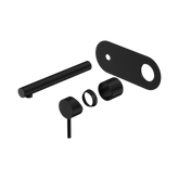 Nero Dolce II Wall Basin/Bath Mixer Trim Kits Only - Matte Black