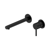 Nero Dolce II Wall Basin/Bath Mixer Separate Back Plate - Matte Black