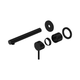 Nero Dolce II Wall Basin/Bath Mixer Separate Back Plate Trim Kits Only - Matte Black