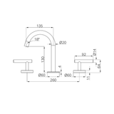 Nero Mecca Lever Basin Set Arc Spout - Brushed Bronze