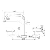 Nero Mecca Lever Bath/Kitchen Set Edge Spout II - Brushed Bronze