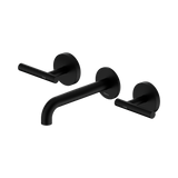 Nero Mecca Lever Wall Basin/Bath Set 160Mm Spout - Matte Black