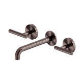 Nero Mecca Lever Wall Basin/Bath Set 185Mm Spout - Brushed Bronze