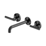Nero Mecca Lever Wall Basin/Bath Set 185Mm Spout - Gunmetal