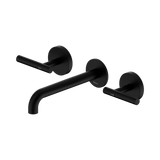 Nero Mecca Lever Wall Basin/Bath Set 185Mm Spout - Matte Black