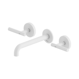 Nero Mecca Lever Wall Basin/Bath Set 185Mm Spout - Matte White