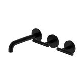 Nero Mecca Lever Wall Basin/Bath Set 160Mm Offset Spout - Matte Black