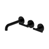 Nero Mecca Lever Wall Basin/Bath Set 160Mm Offset Spout - Matte Black