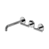 Nero Mecca Lever Wall Basin/Bath Set 185Mm Offset Spout - Chrome