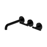 Nero Mecca Lever Wall Basin/Bath Set 185Mm Offset Spout - Matte Black