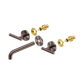 Nero Mecca Lever Wall Basin/Bath Set 185Mm Spout Trim Kits Only - Brushed Bronze