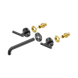 Nero Mecca Lever Wall Basin/Bath Set 220Mm Spout Trim Kits Only - Gunmetal
